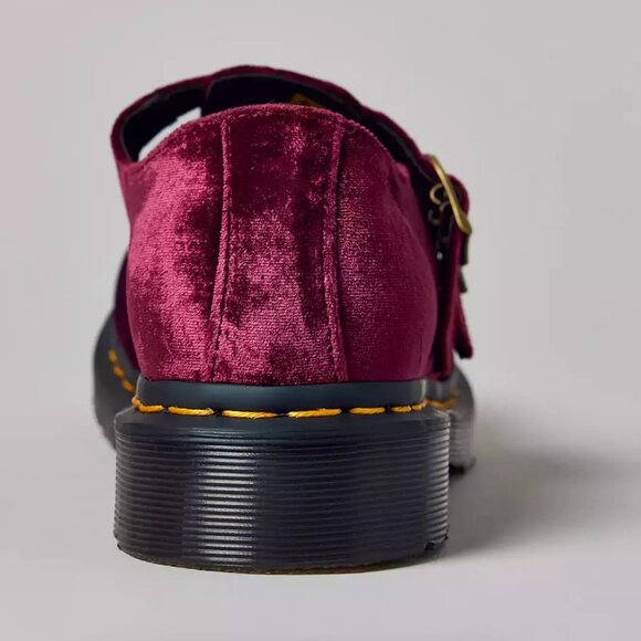 Dr. Martens $140 8065 VEGAN Mary Jane Cherry Red Velvet EU 42/US 10 NIB! - Picture 3 of 3